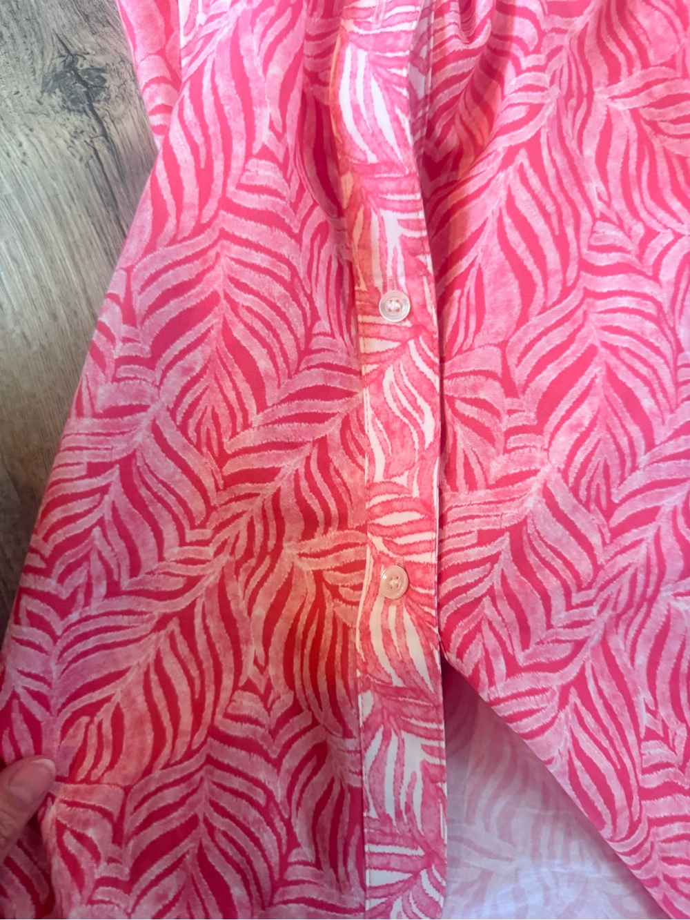 J. McLaughlin Palm Breeze Kirby Dress Size Medium Rose White - Picture 9 of 10